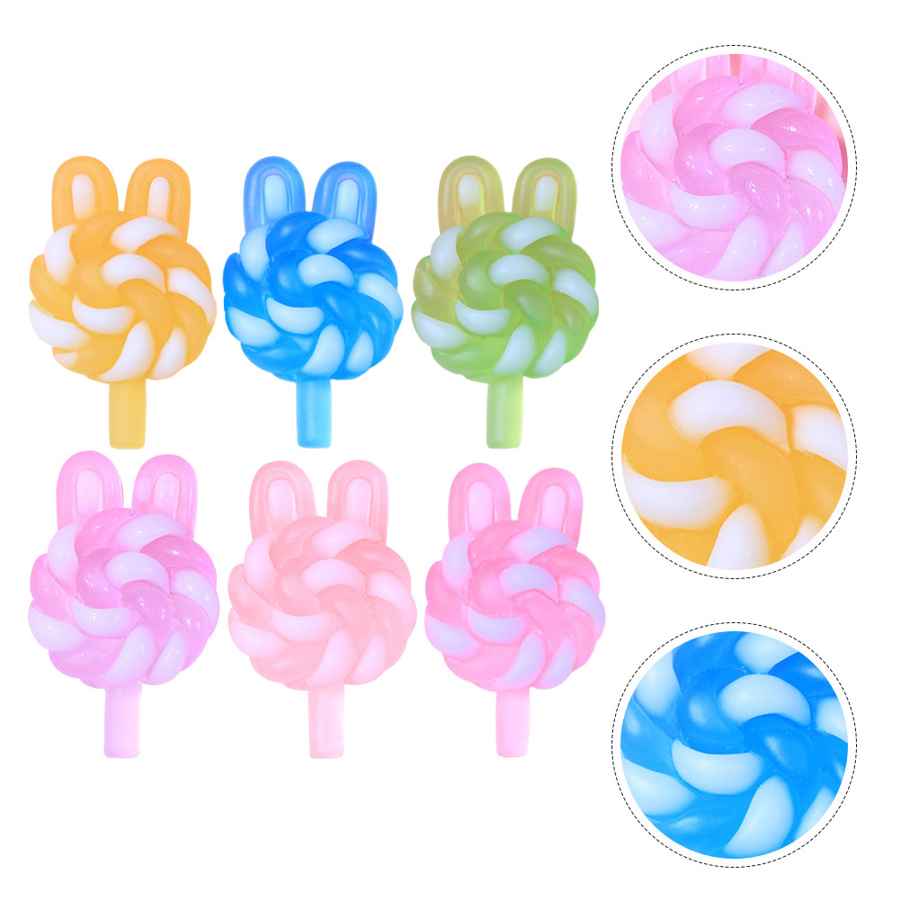 Resin Craft Supplies - 24 stuks schattige cartoon lollybedels konijnvormige