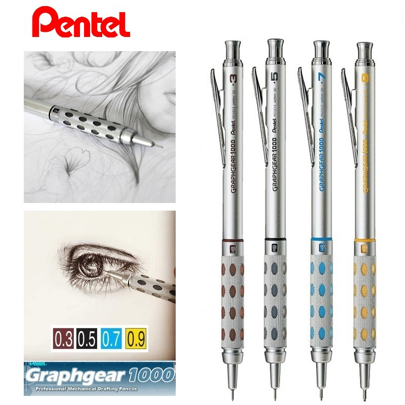 Pentel Pen Energel - Japan Pentel Vulpotlood GraphGear 1000 Metalen