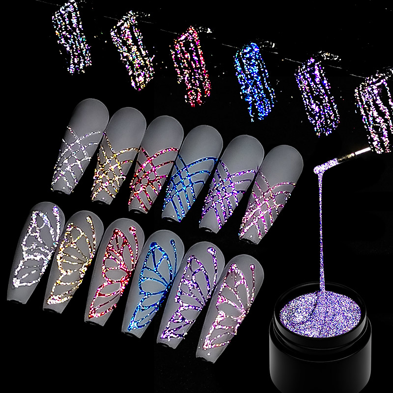 Resin Glitter Pack - 6-delige set reflecterende glitter spider gel