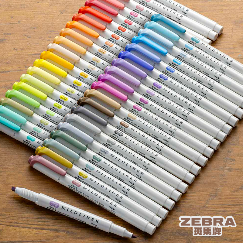 Zebra Pen Mildliner - Zebra Mildliner Markeerstiften, 5/10/25/35/40 Diverse kleuren