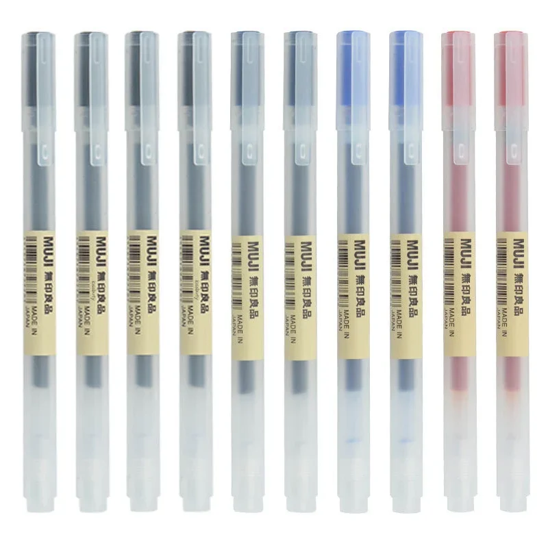 Muji Stationery Gel Pen - 10-30 stks/set 0.38/0.5mm Gel pen Zwart/Blauwe