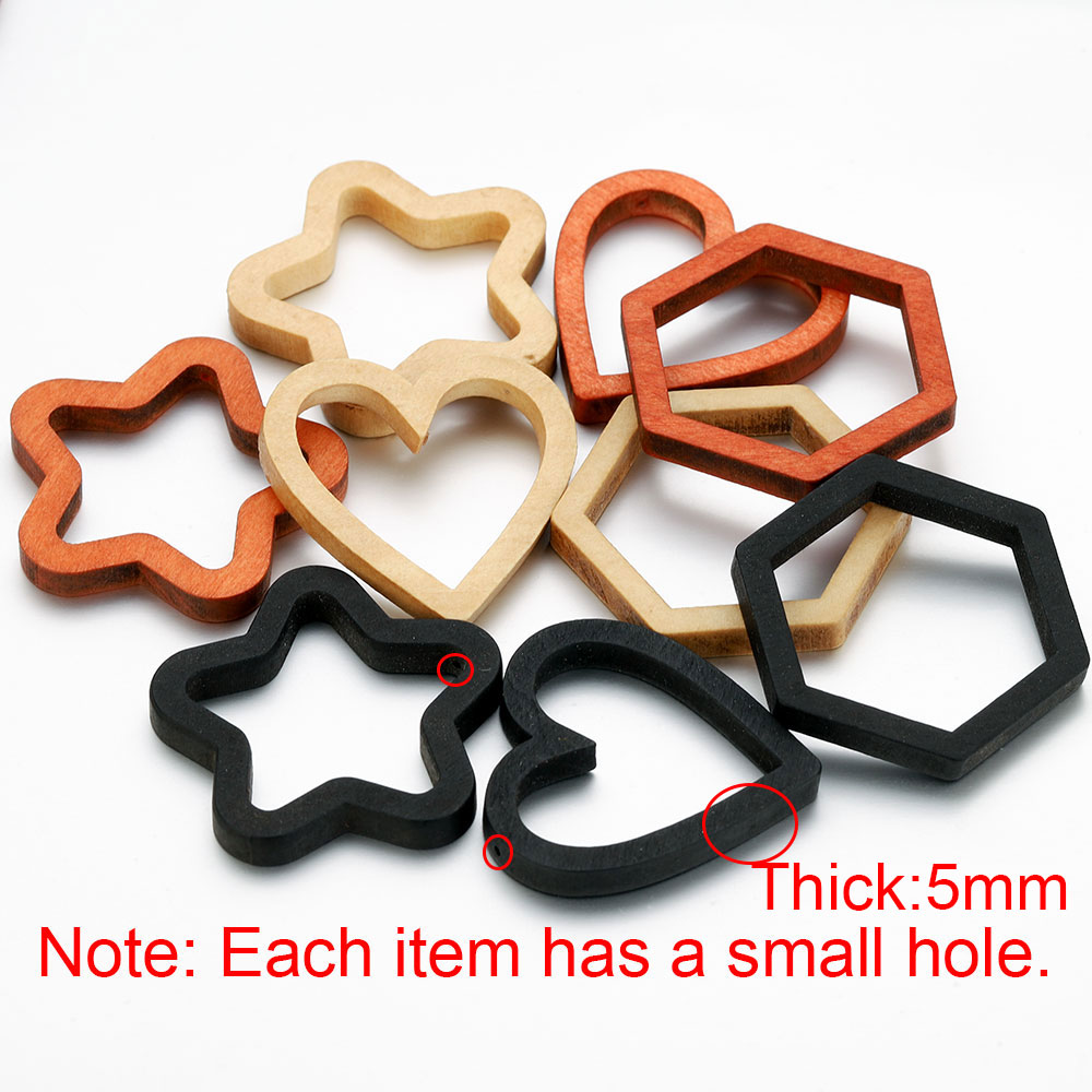 10 stuks houten hart vierkante - Resin Crafts Diy recensie en prijs