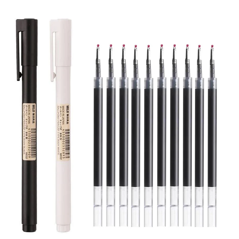 0.5mm Zwart/Wit Gel Pen Zwarte - Muji Stationery Gel Pen recensie en prijs