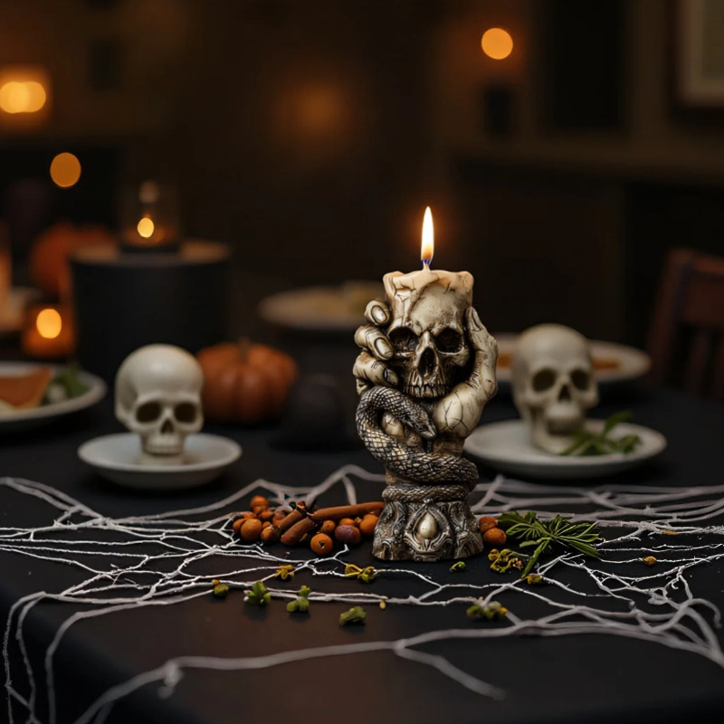 Halloween Schedel Aroma Kaars  - Resin Craft Workshop recensie en prijs