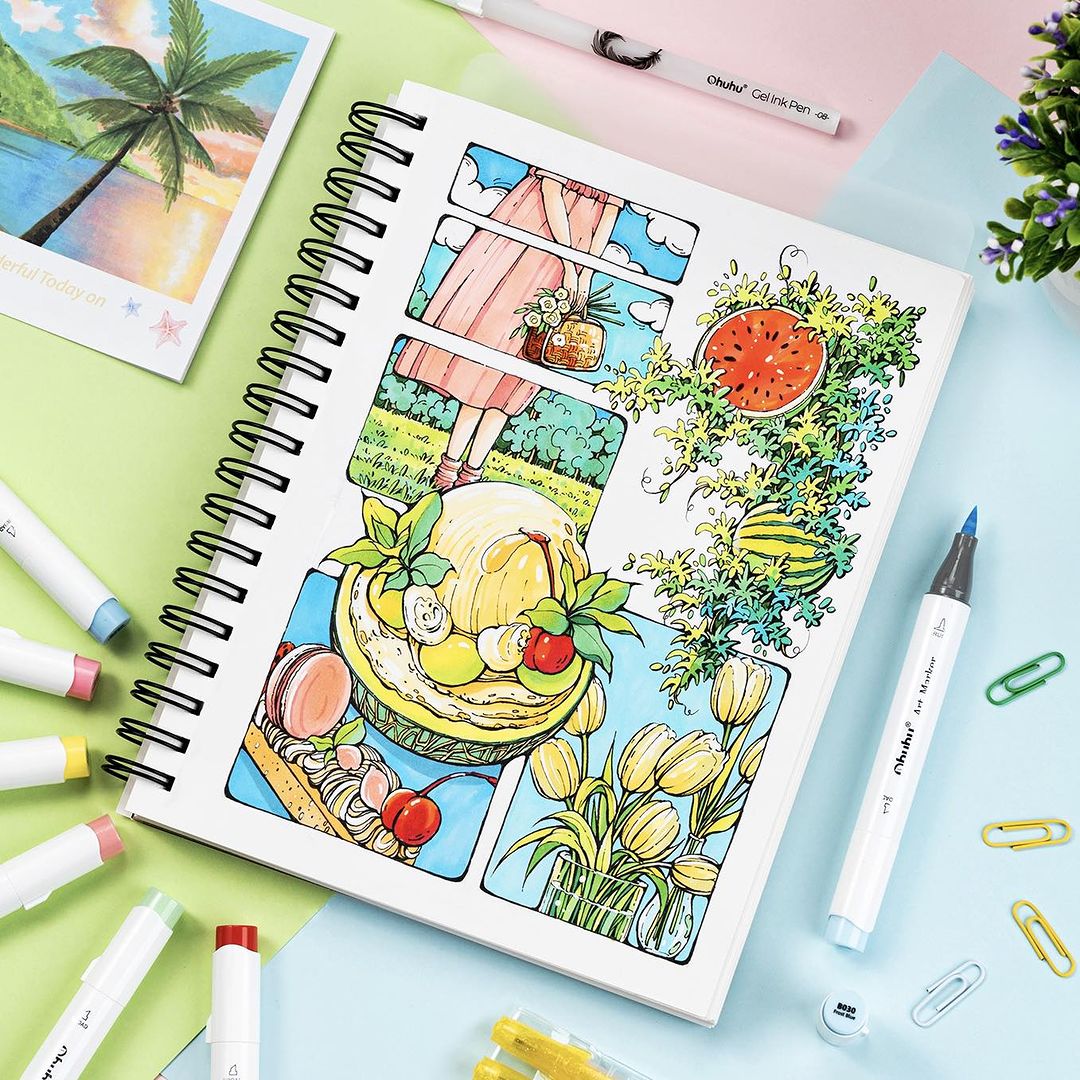 Ohuhu Honolulu Markeerstift Se - Copic Marker Sketch recensie en prijs